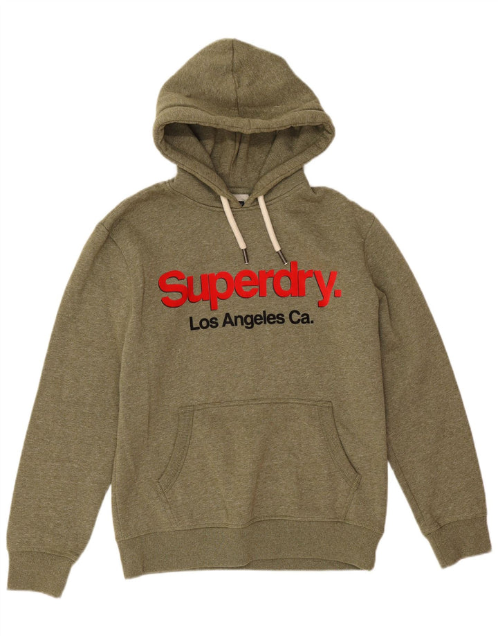 Superdry Grafisk hættetrøje til mænd Medium Khaki Flecked Bomuld