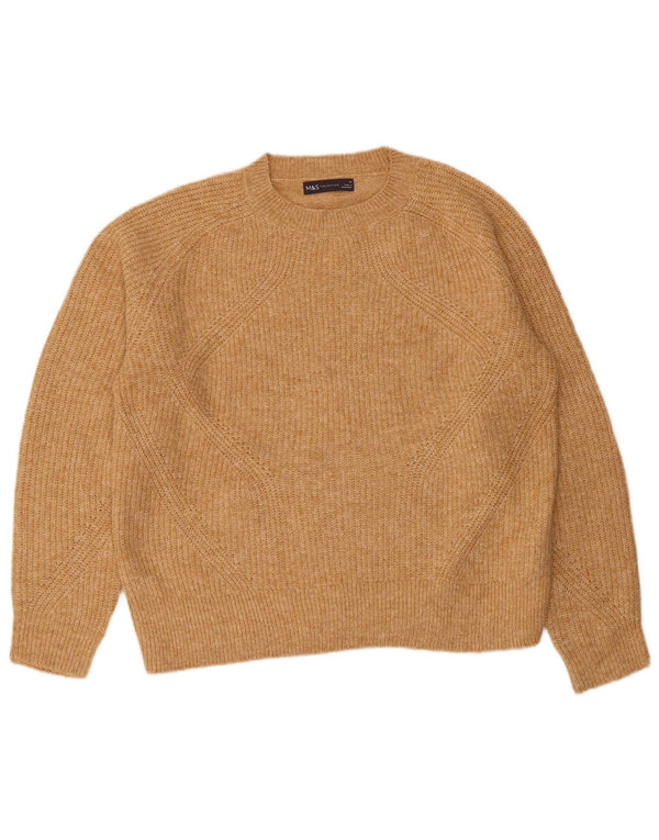 Marks & Spencer Dame sweater med rund hals DK 14 Medium Beige Akryl