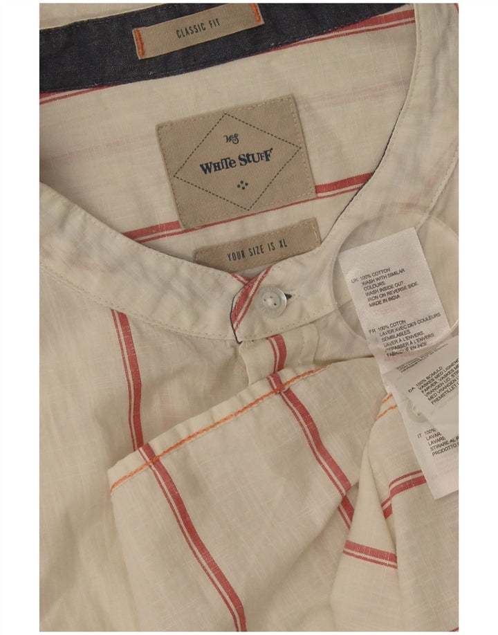 White Stuff Herre Classic Fit skjorte XL Hvid stribet bomuld