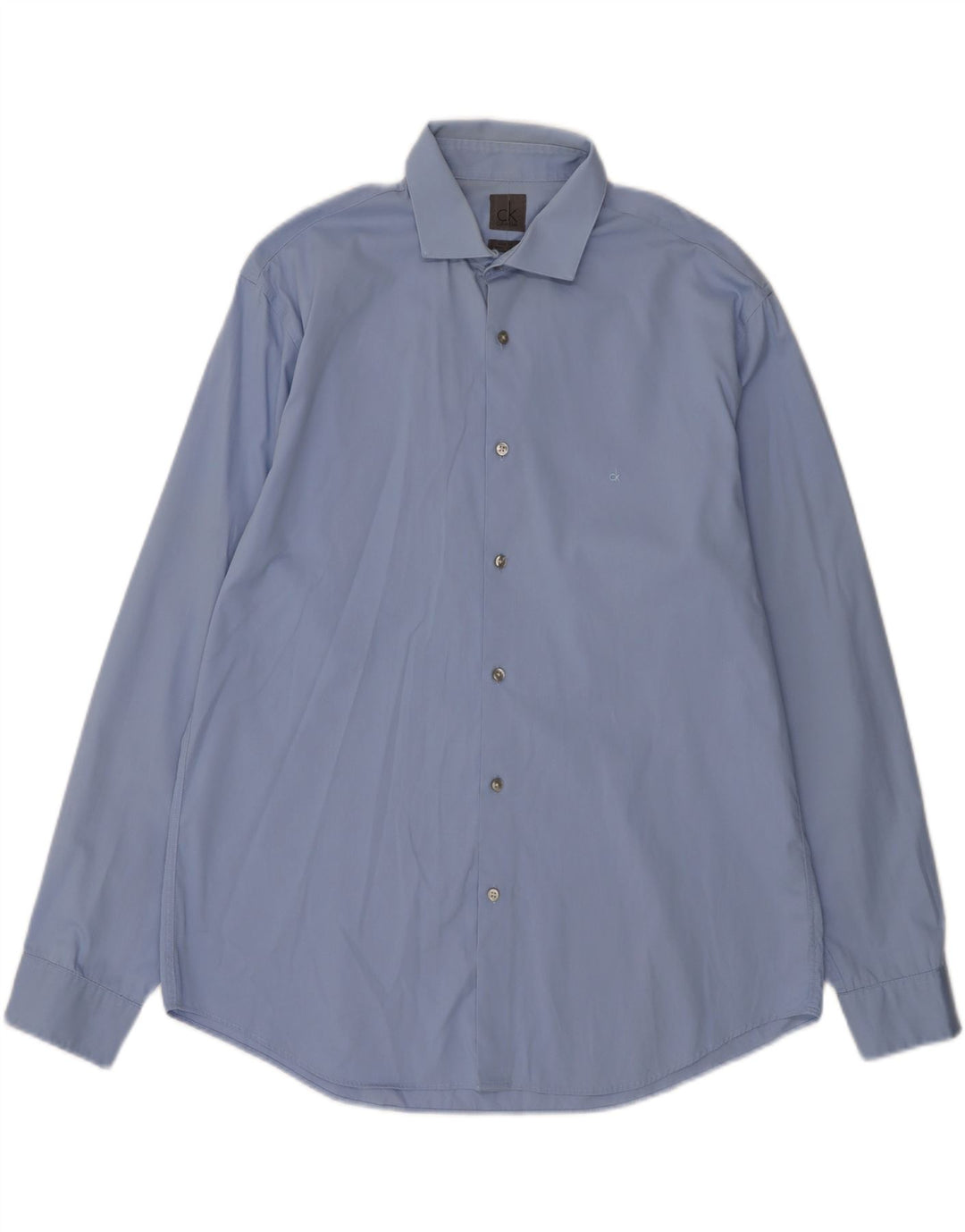 Calvin Klein Herre Slim Fit Skjorte Størrelse 43 17 XL Blå