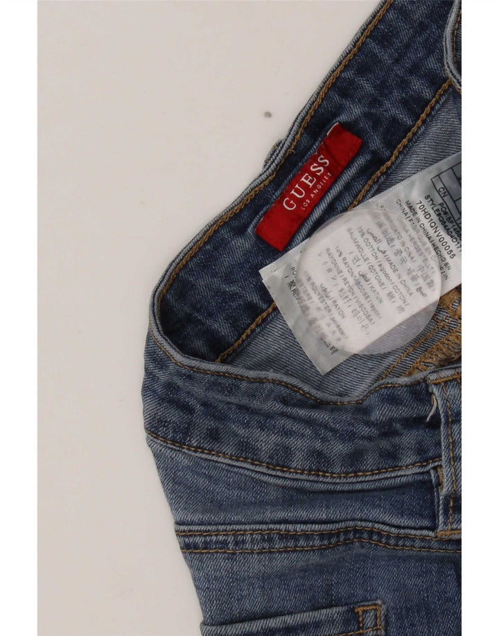Guess denimshorts med lav talje til kvinder W31 mellemblå bomuld