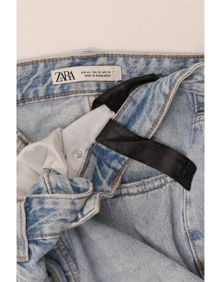 Zara Herre Cropped Jeans EU 44 Large W34 L25 Blue Cotton
