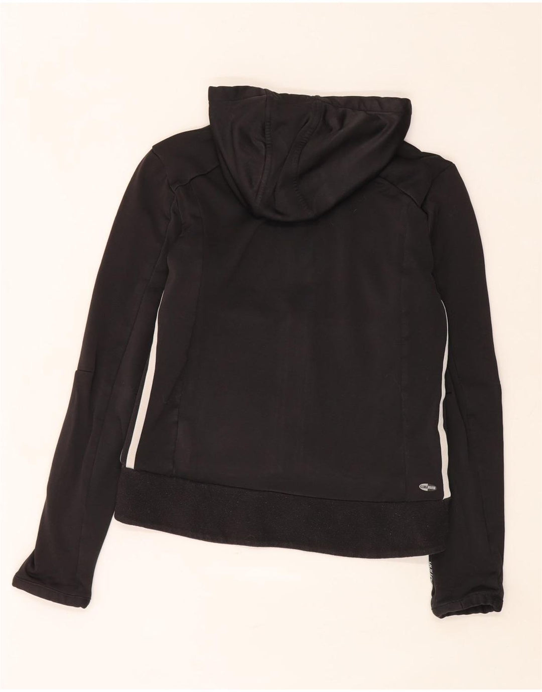 Adidas Dame Climawarm Hættetrøje Sweater UK 12 Medium Sort Polyester