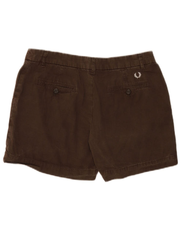FRED PERRY Chino Shorts til kvinder IT 44 Medium W29 Brun Bomuld