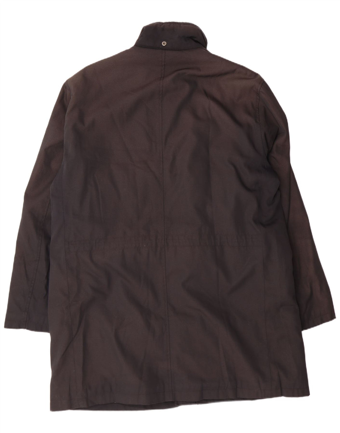 BURBERRY Overfrakke til mænd UK 40 Large Black Polyamid Classic