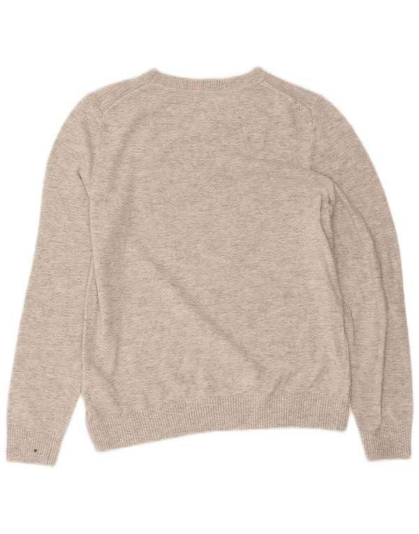 John Lewis Grafisk Sweatshirt Jumper UK 12 Medium Grey Cotton Heart