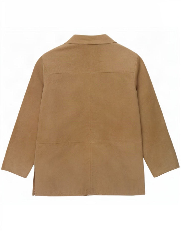 Michel Dame Oversized Ruskindsjakke IT 44 Medium Beige Læder