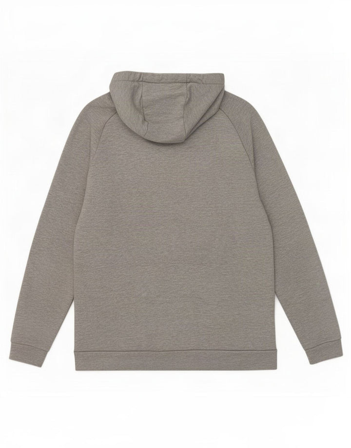 Nike Herre Dri Fit Grafisk Hoodie Jumper Stor Grå Polyester