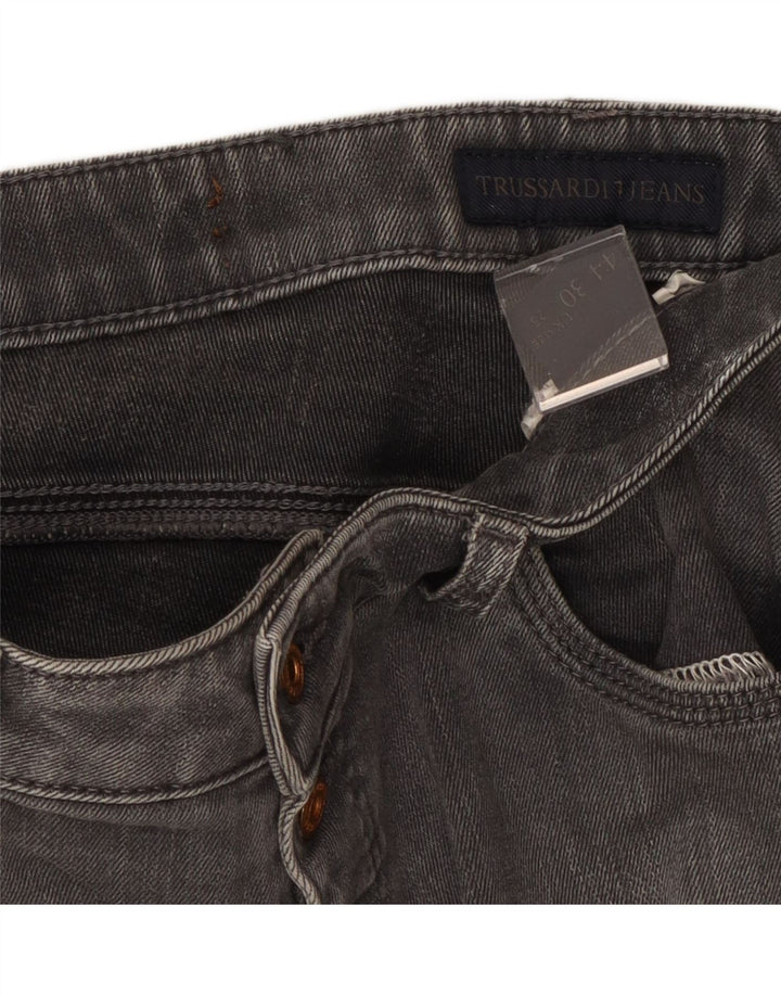 TRUSSARDI Slim Jeans til kvinder W28 L28 Grå bomuld