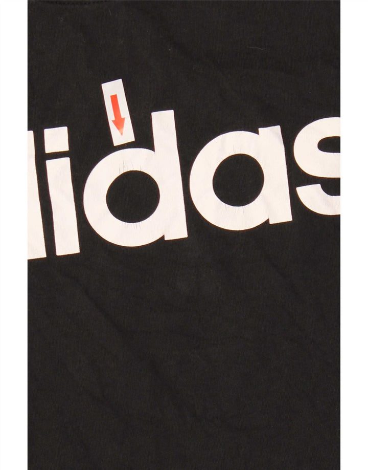 Adidas Kvinder Grafisk Vest Top UK 8 Lille Sort