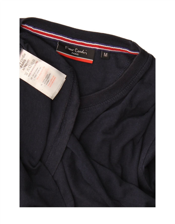 Pierre Cardin Herre T-shirt Top Medium Marineblå Bomuld