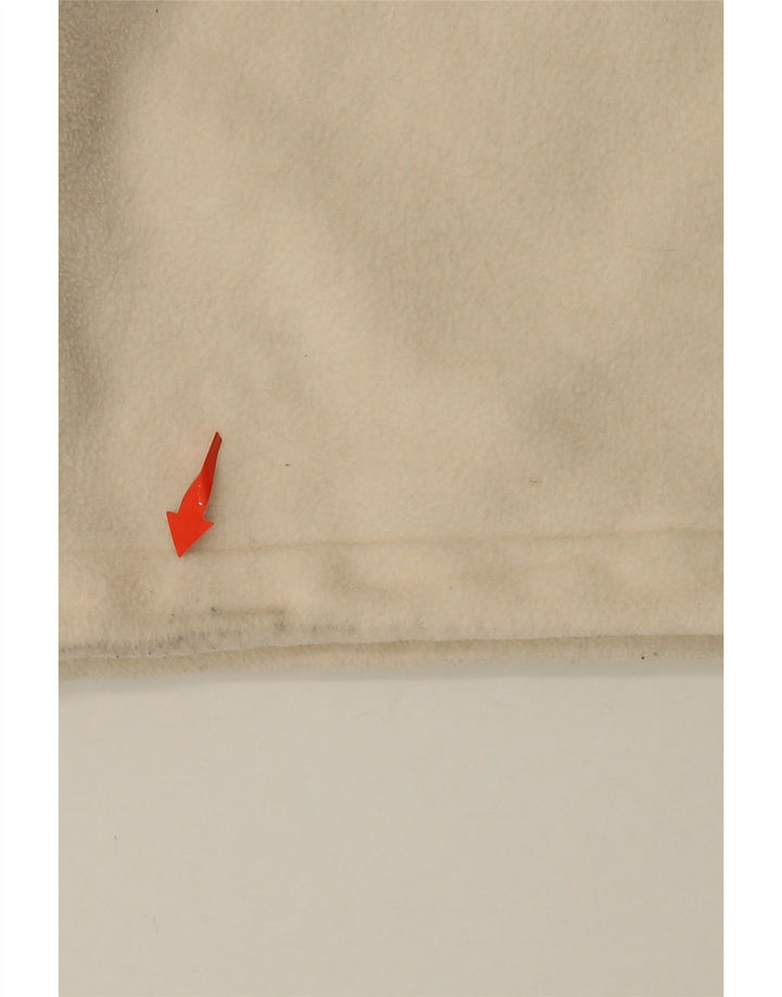 ADIDAS Dame Oversized grafisk lynlås-neck Fleece Jumper UK 10 Small Beige