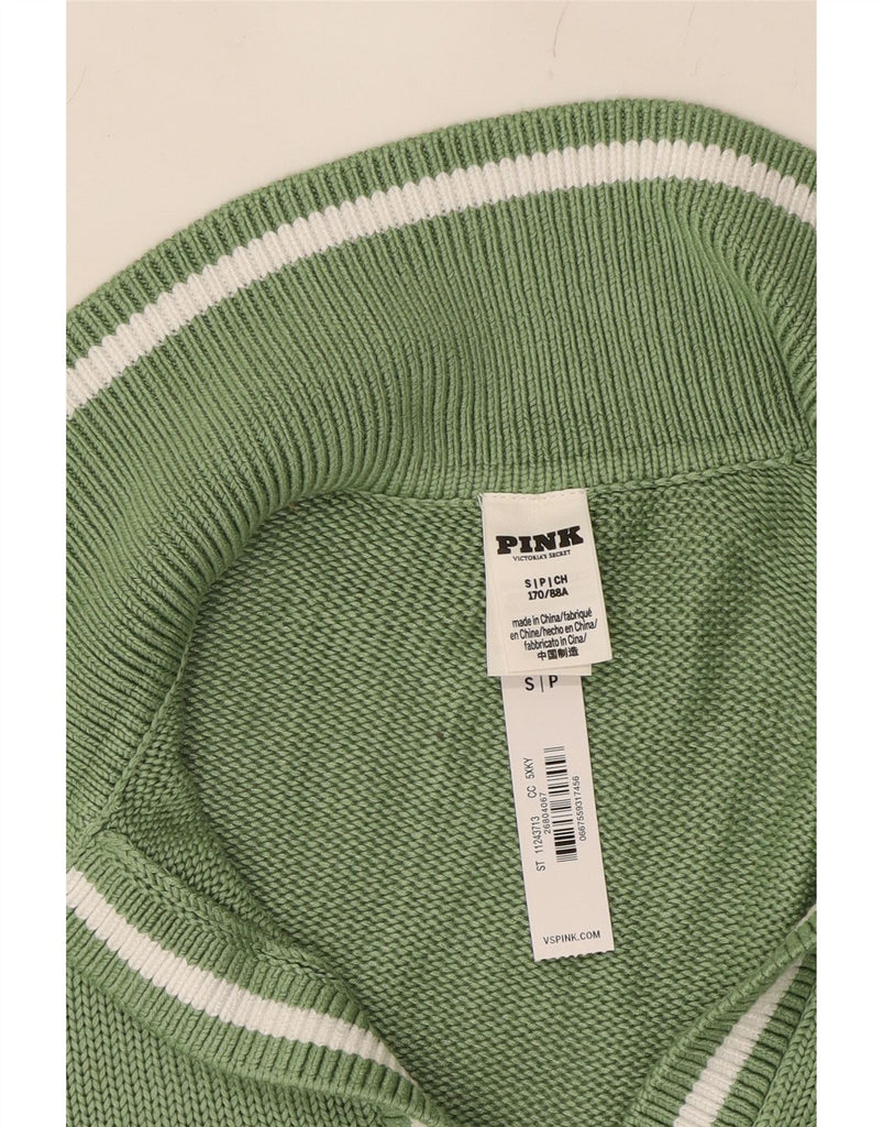 VICTORIAS SECRET Womens Polo Neck Jumper Sweater UK 10 Small Green Vintage Victorias Secret and Second-Hand Victorias Secret from Messina Hembry 