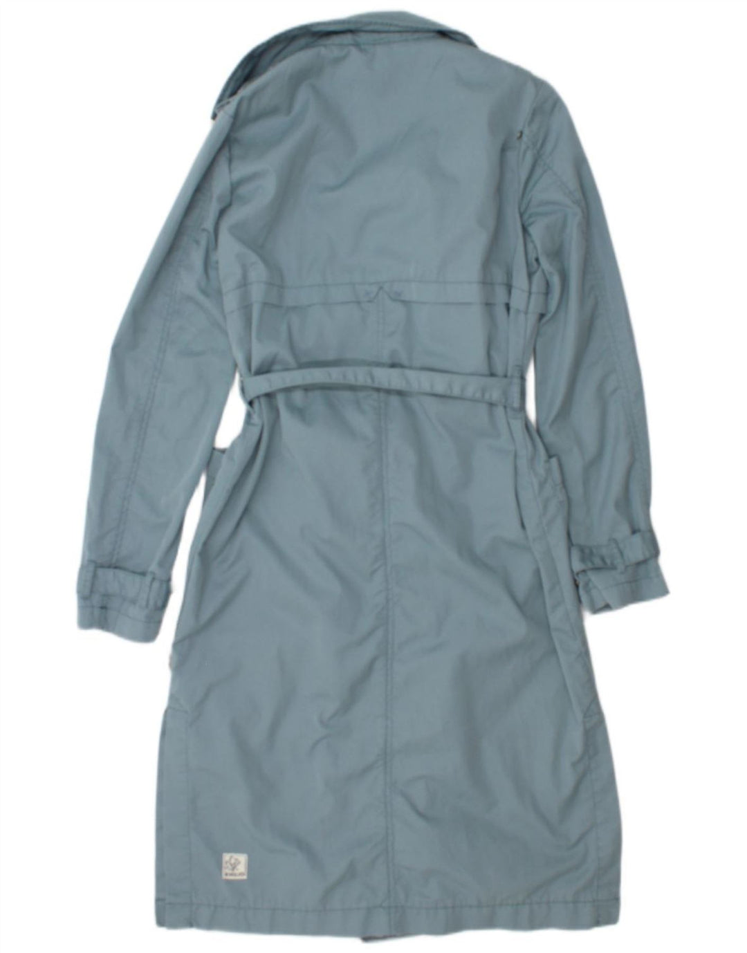 KHUJO Trench Coat til kvinder UK 10 Lille blå bomuld