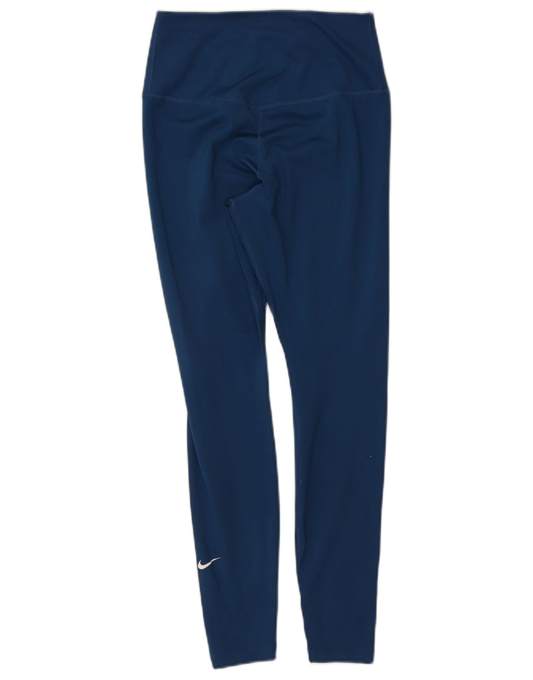 Nike Dame Dri Fit Leggings UK 8 Small Navy Blue Polyester