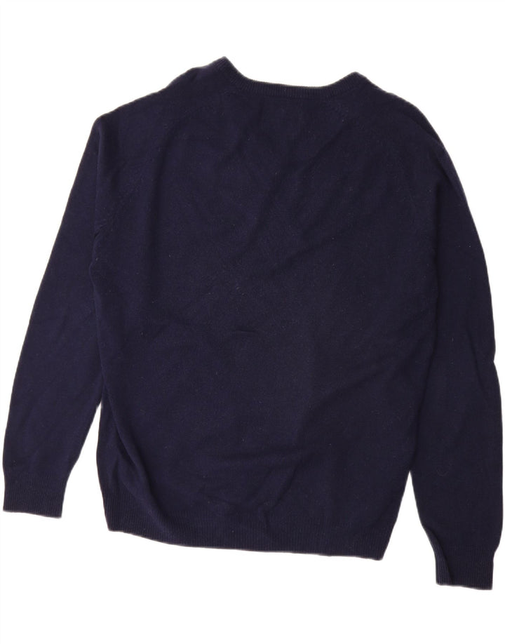 MARKS & SPENCER Herre Regular Fit V-hals sweater Medium Marineblå