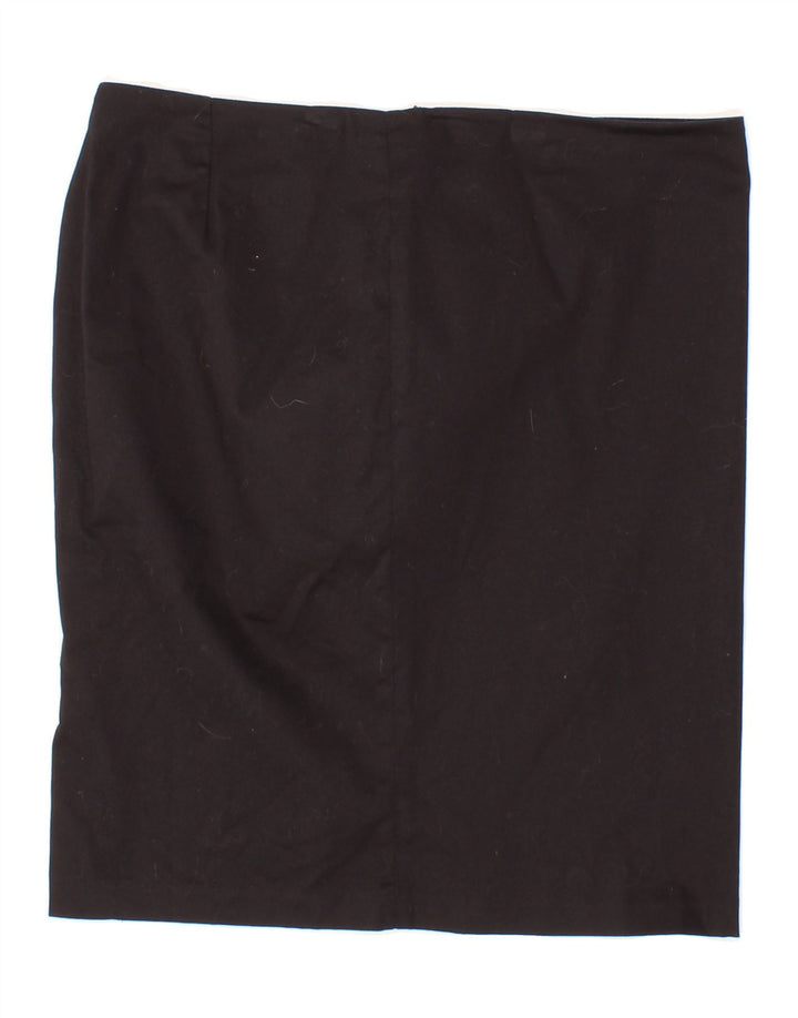 BENETTON Womens Straight Skirt IT 46 Large W32  Black Cotton Vintage Benetton and Second-Hand Benetton from Messina Hembry 