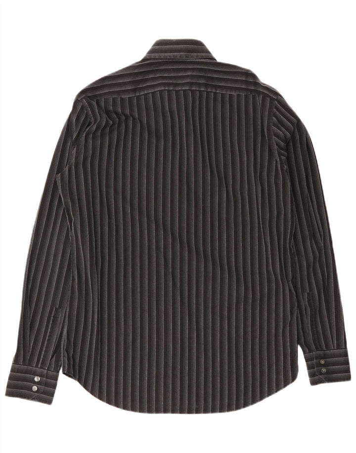 Hugo Boss Herreskjorte Str. 39 15 1/2 Medium Sort Stribet