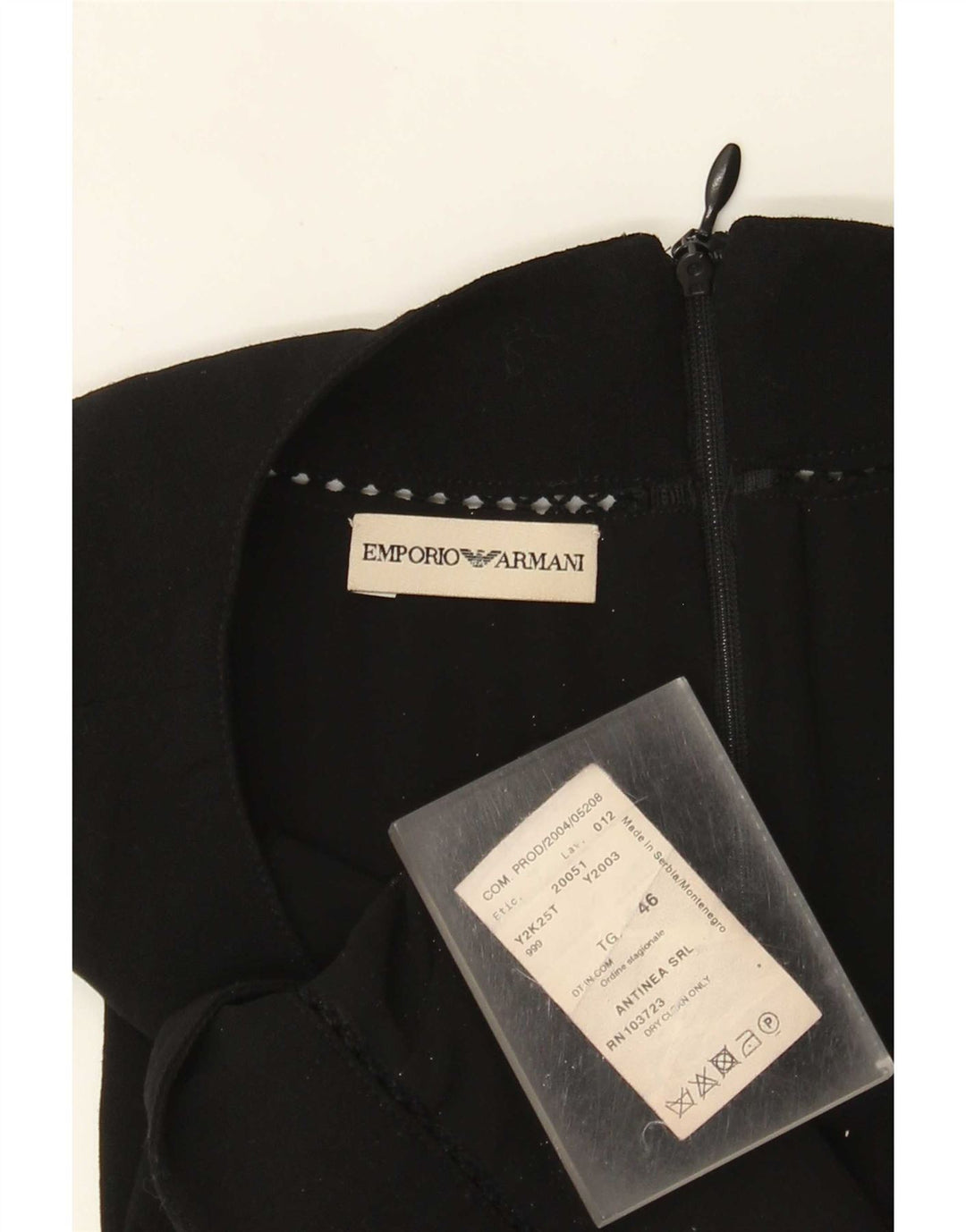 Emporio Armani Dame Crop Halter Top IT 46 Stor Sort Uld