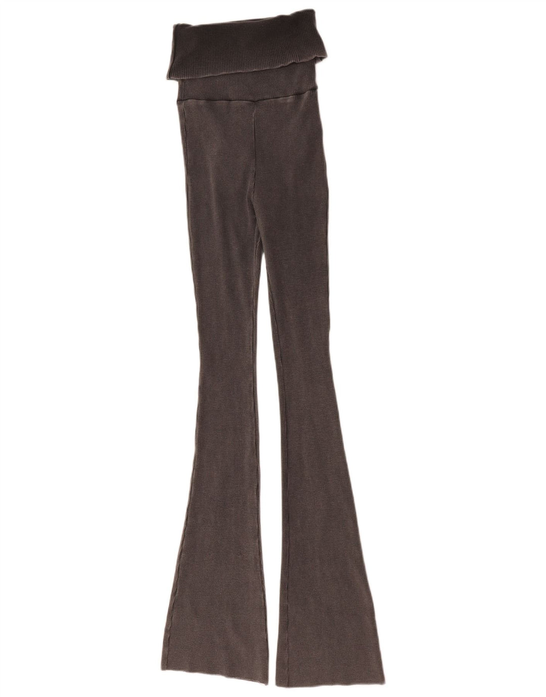 Zara Dame Flare Leggings UK 8 Small Grey Bomuld