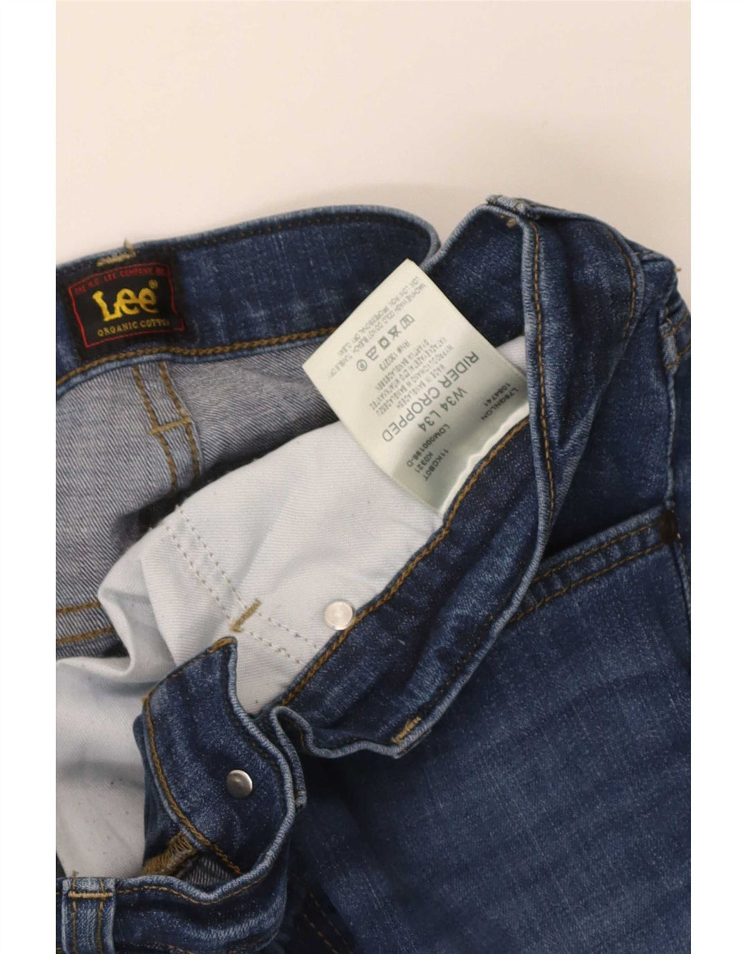 Lee Herre Rider Slim Jeans W34 L30 Blå Bomuld