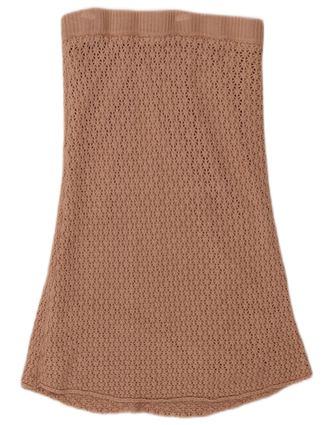 Zara hæklet A-linje nederdel lille W26 beige polyester