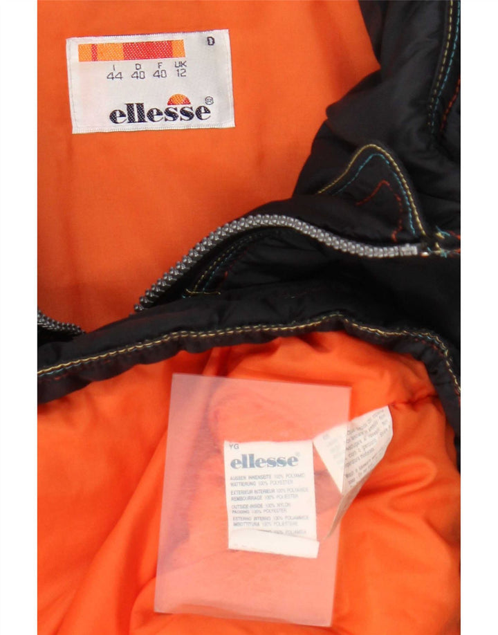 Ellesse Dame Hætte Skijakke UK 12 Medium Grå Polyamid