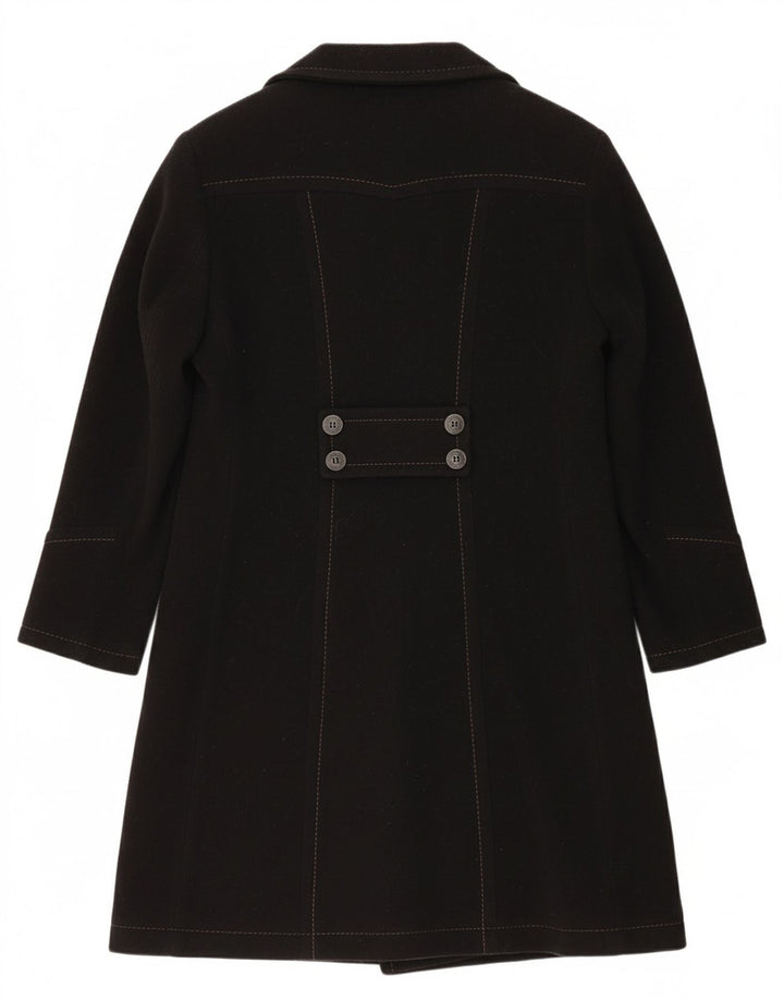 LOFT Womens Overcoat EU 38 Medium Black Wool
