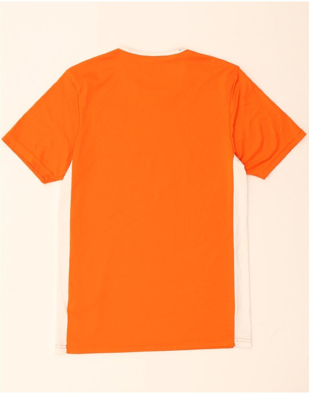 ADIDAS Mens Delaware Graphic T-Shirt Top Small Orange Colourblock