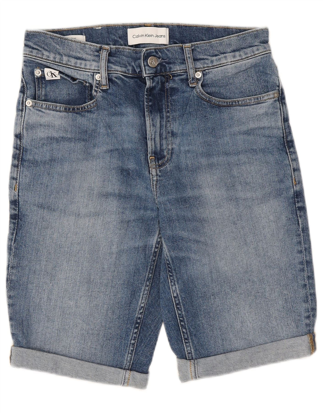 CALVIN KLEIN Herre denimshorts W29 Små blå bomuld