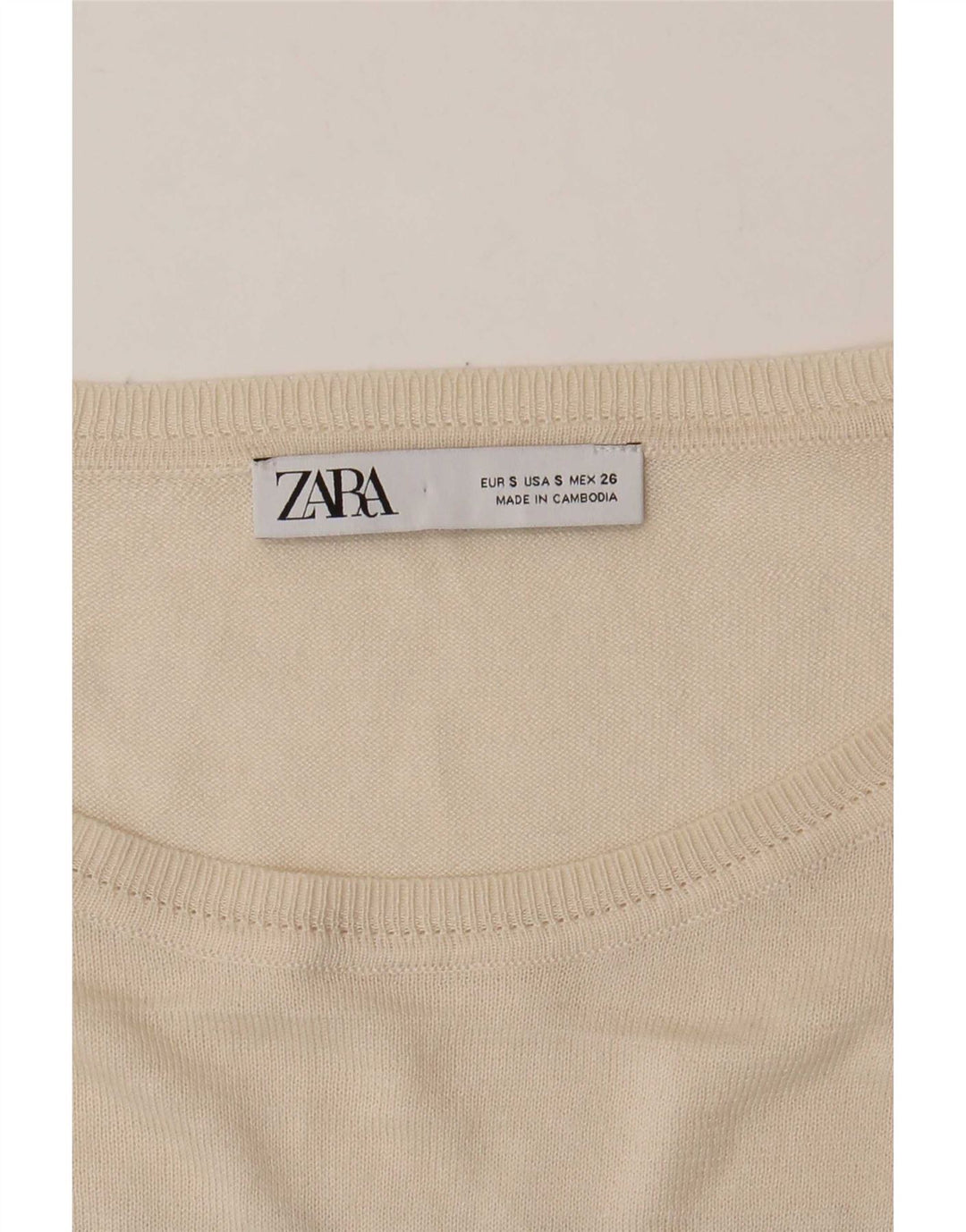 Zara Womens Bolero Top UK 10 Small Off White Stribet