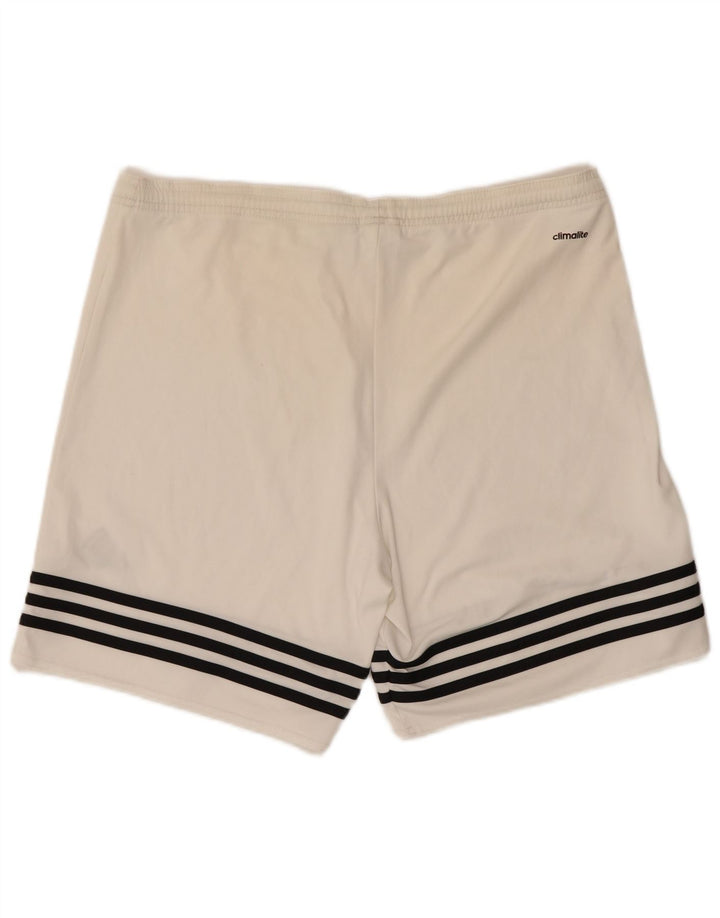 ADIDAS Mens Climalite Sport Shorts Medium White Polyester