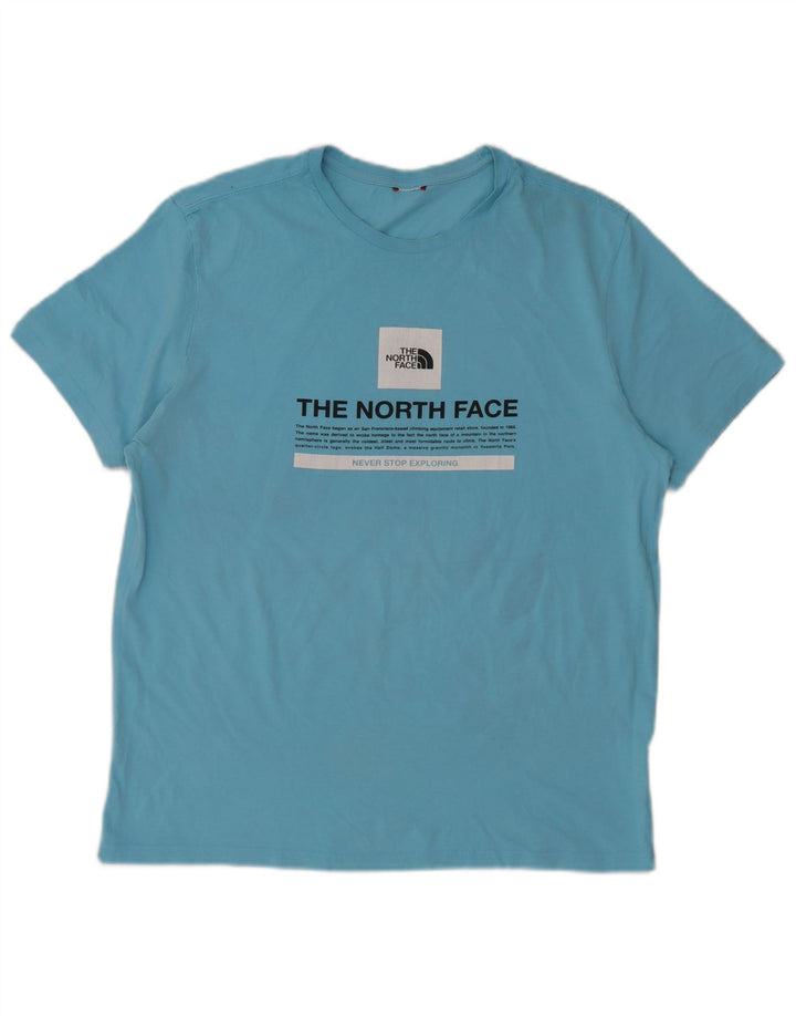 The North Face Herre Grafisk T-Shirt Top Medium Blue