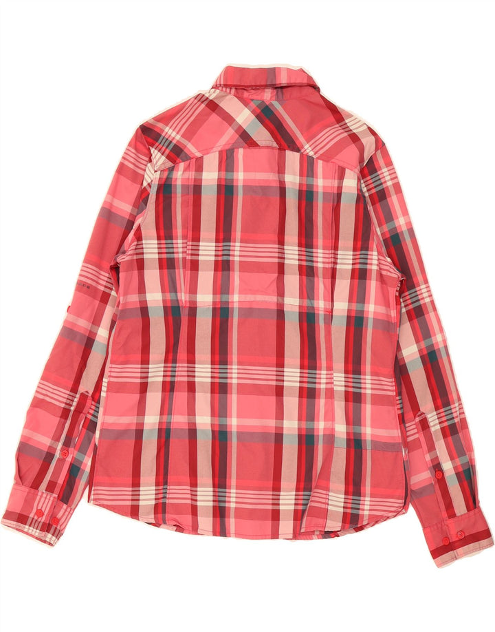 COLUMBIA Womens Shirt UK 16 Large Pink Check Nylon Vintage Columbia and Second-Hand Columbia from Messina Hembry 