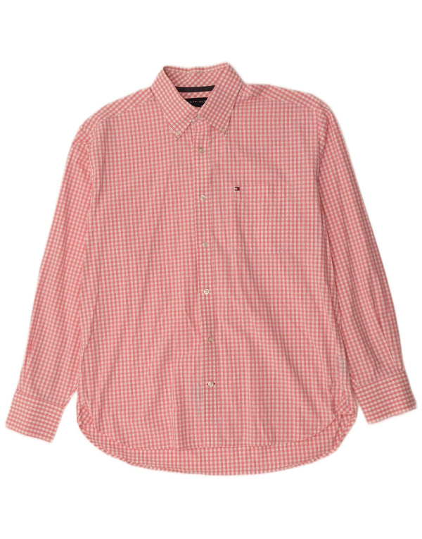 TOMMY HILFIGER Herreskjorte Medium Pink Gingham Bomuld
