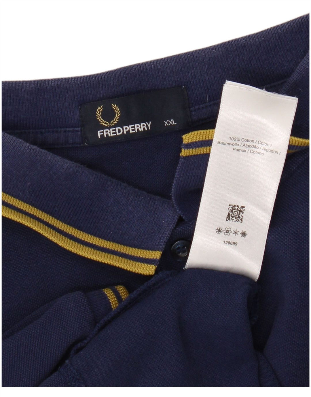 Fred Perry Herre poloskjorte 2XL marineblå bomuld