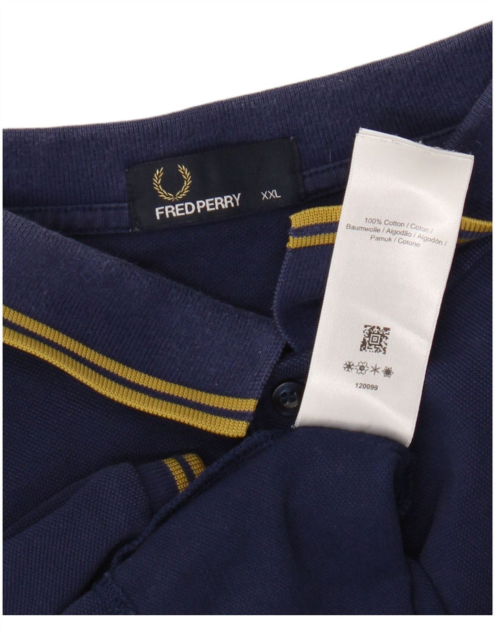 Fred Perry Herre poloskjorte 2XL marineblå bomuld
