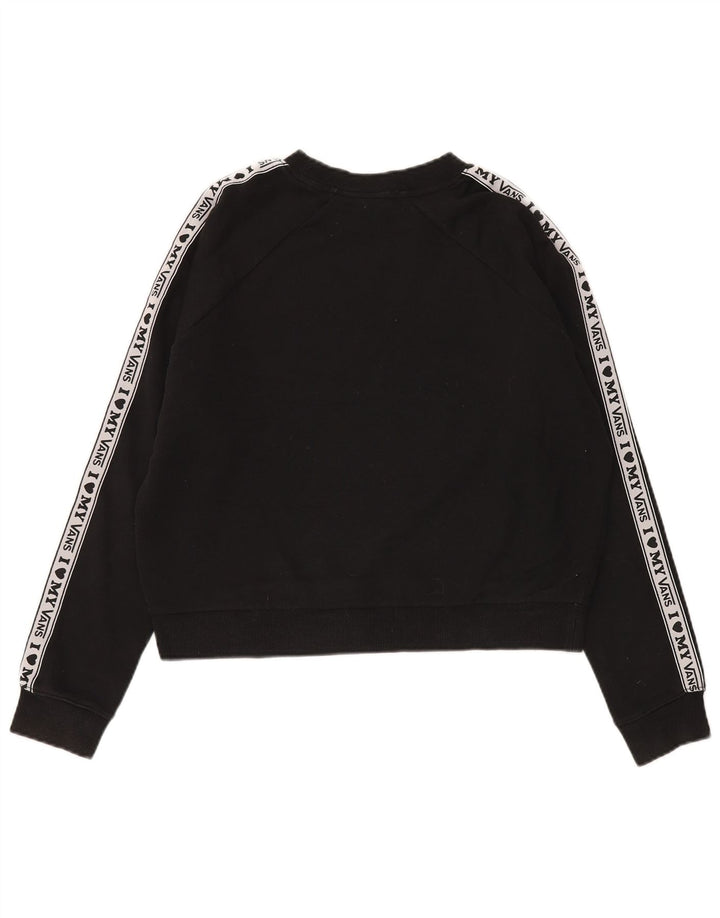 Vans Dame Grafisk Oversized Sweatshirt Jumper UK 10 Small Black Bomuld