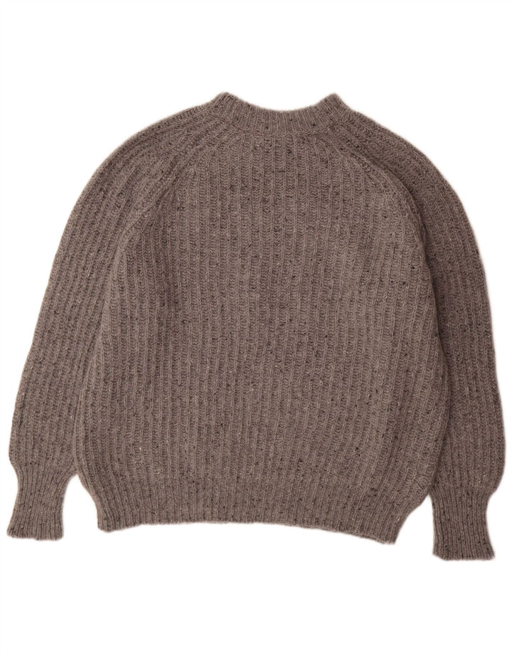 Clorinda Herre Crew Neck Jumper Sweater 2XL Grå Flecked Virgin Wool