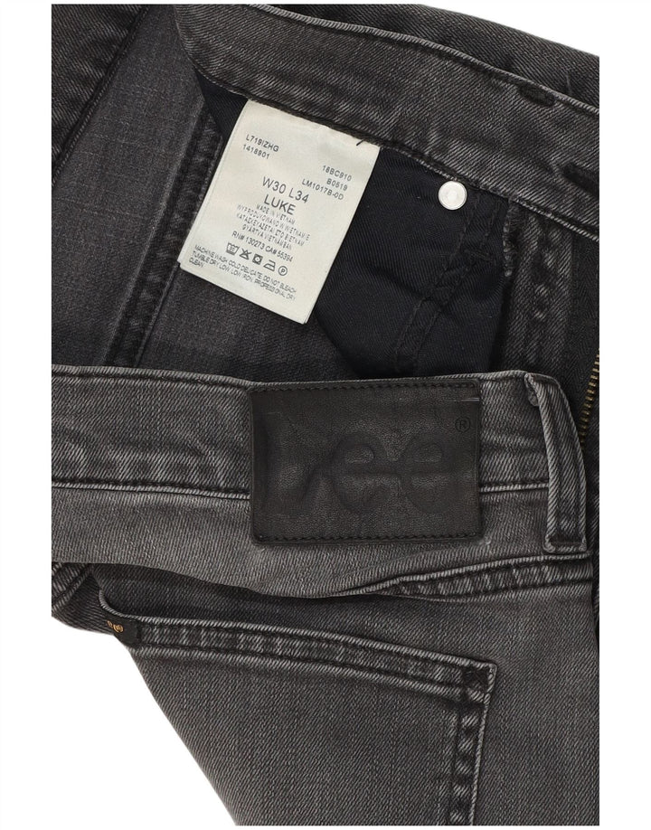 Lee Dame Luke Slim Jeans W30 L34 Grå Bomuld