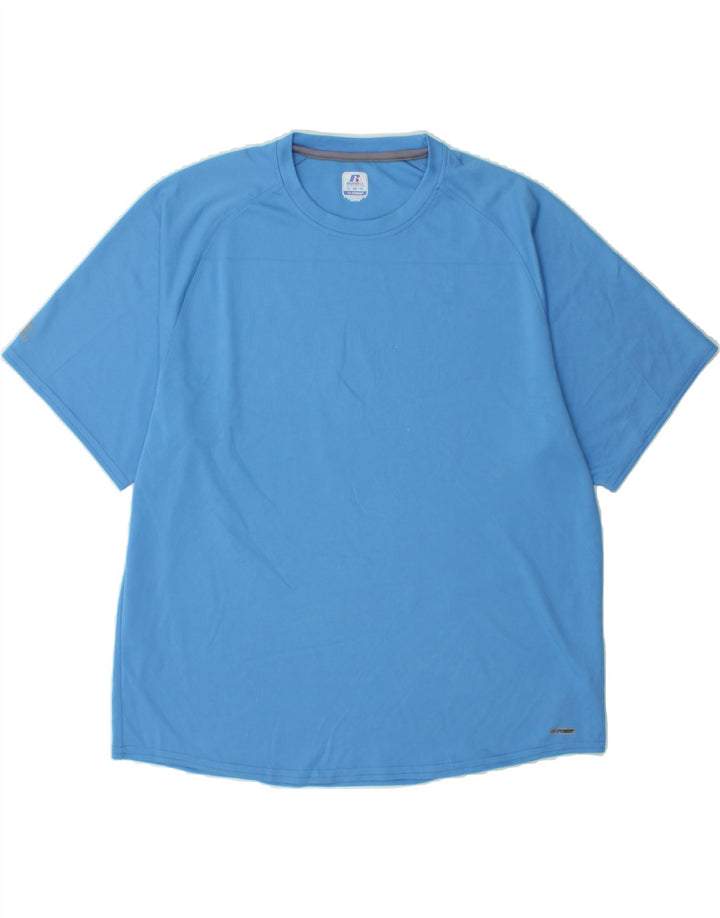 RUSSELL ATHLETIC Mens T-Shirt Top XL Blue Polyester Vintage Russell Athletic and Second-Hand Russell Athletic from Messina Hembry 