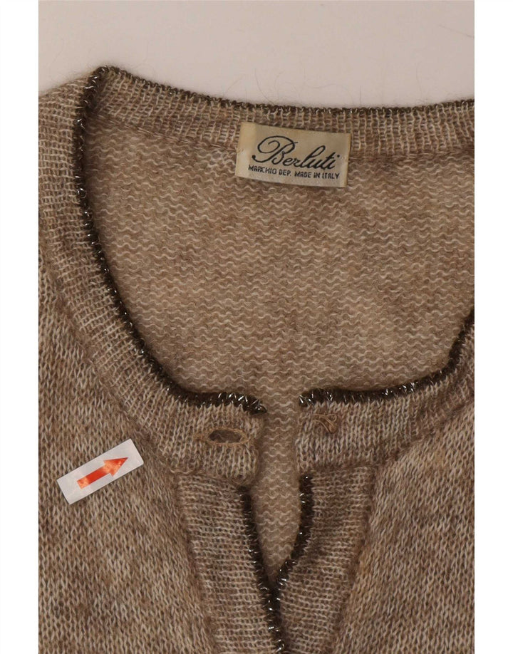 Berluti Dame Grafisk Cardigan Sweater IT 44 Large Beige