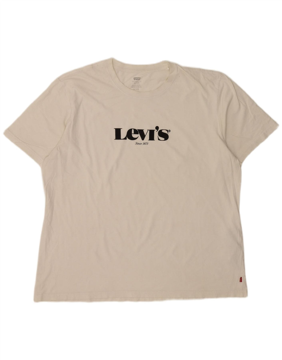 Levi's Herre grafisk T-shirt top XL hvid bomuld