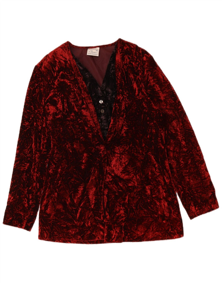 Classics Dame Loose Fit Blazer Jacket UK 10 Small Burgundy