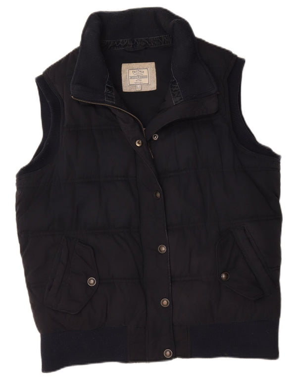 Fat Face Dame Polstret Gilet UK 14 Large Navy Blue Polyester