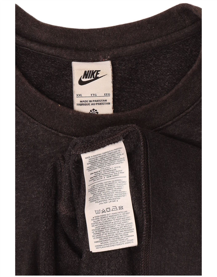 NIKE Sweatshirt til mænd 2XL Grå Bomuld