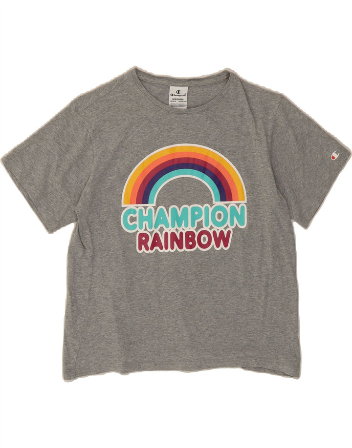 CHAMPION Boys Graphic T-Shirt Top 9-10 Years Medium Grey Cotton Vintage Champion and Second-Hand Champion from Messina Hembry 