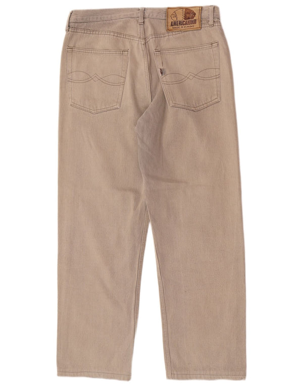 Americanino Straight Jeans til mænd W34 L29 Grå Bomuld