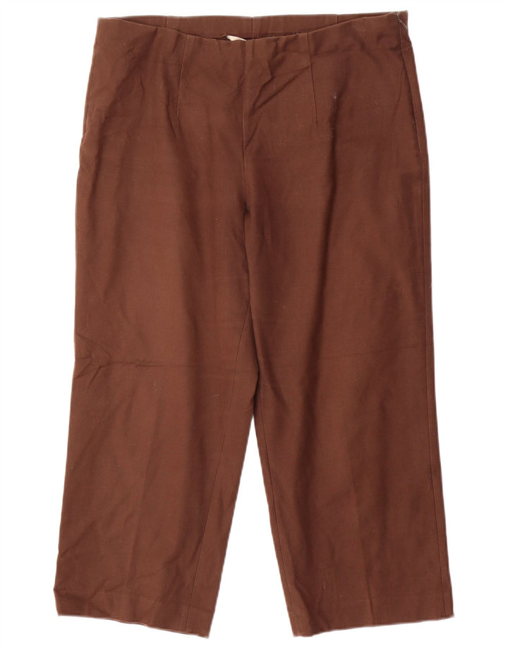 EDDIE BAUER Lige Capribukser til kvinder US 10 Large W34 L22 Brun