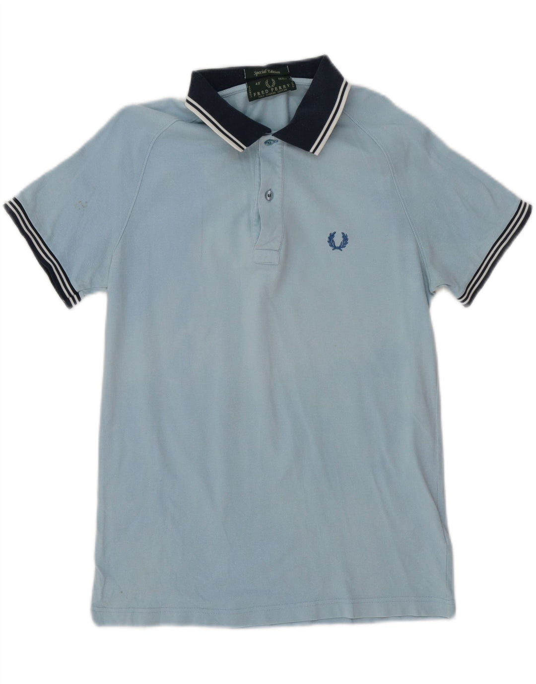 Fred Perry Herre Rugby Polo Shirt Medium Blå Stribet Bomuld